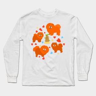 Chow Chow Dog Party Long Sleeve T-Shirt